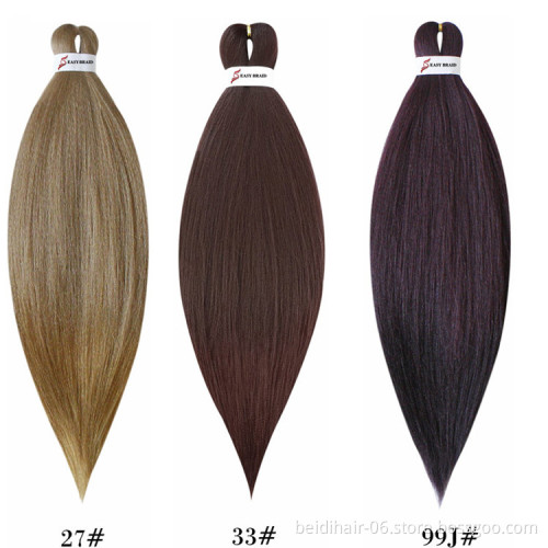 EZ Braids Prestretched Easy Braiding Hair Yaki Jumbo Braids Hot Water Setting Synthetic Hair Extension Wholesale